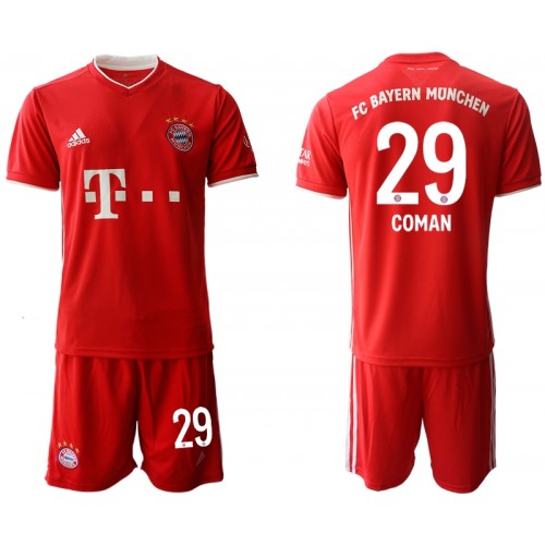 FC Bayern München Dres Kingsley Coman 29 Dječji Domaći 2020/21 Kratkih Rukava FC Bayern München Dres Kingsley Coman 29 Dječji Domaći 2020/21 Kratkih Rukava